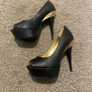 Liliana platform peep toe stilettos